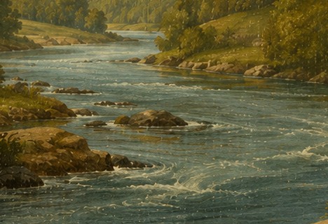 Trittsteine im Fluss
